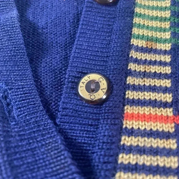 Vintage CVQ Plaid Wool Sweater - Made in Italy - 100% Wool - large - Picture 10 of 11